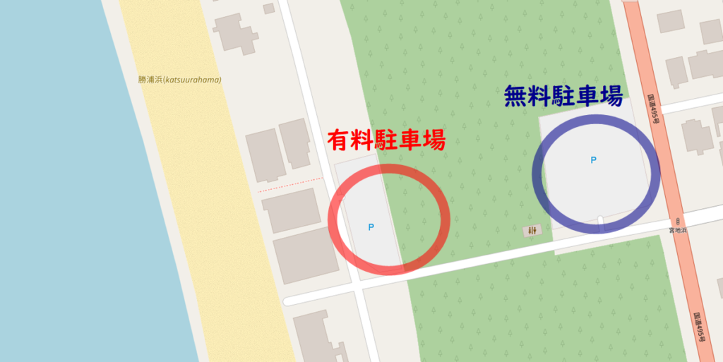 福津市 宮地浜海水浴場 駐車場