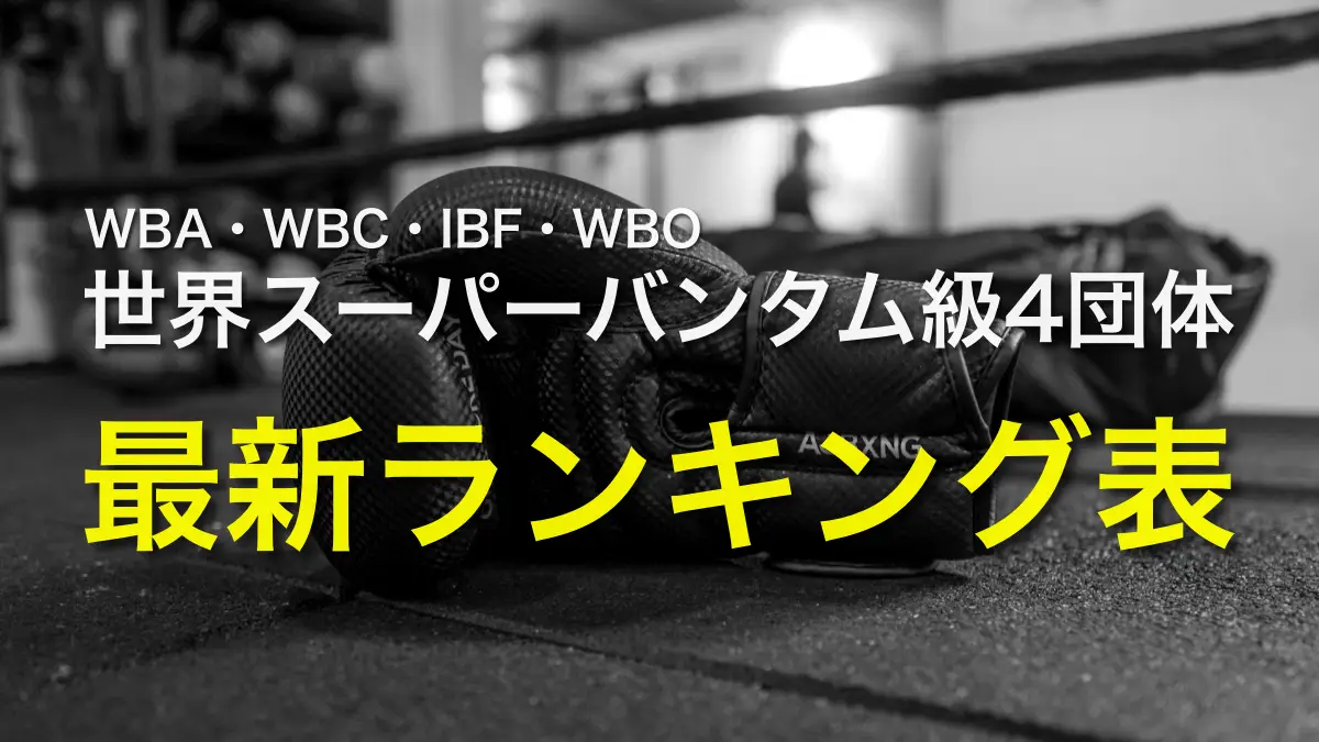 世界スーパーバンタム級4団体（WBA・WBC・IBF・WBO）最新ランキング表　井上尚弥のライバルは誰だ！